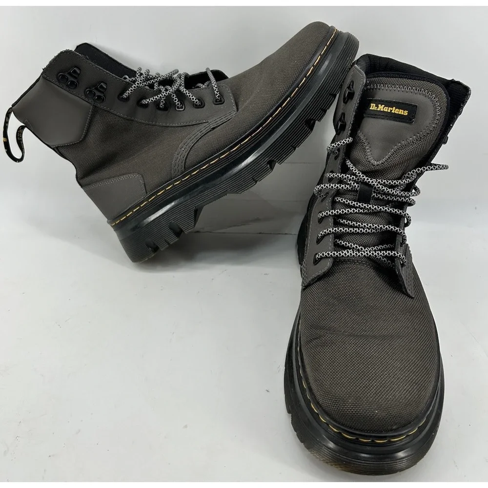 Dr. Martens Tarik Utility Boots 50/50 Polyester & Ajax Leather Gunmetal Men's 11